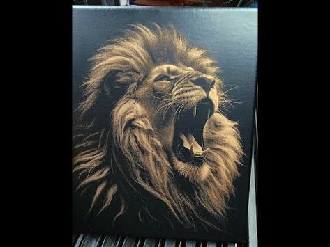 (8803) Detailed Laser Engraving Painted Canvas Tutorial - YouTube Canvas Tutorial, Realistic Sketch, Laser Art, Engraving Art, Painted Canvas, Laser Engraved, Laser Engraving, 3 D, Mosaic