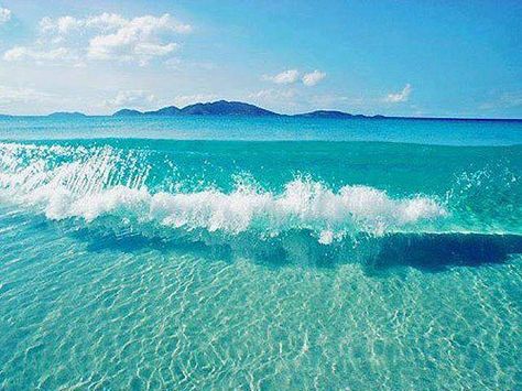 Water of Blue Ocen,Bahamas No Wave, Image Nature, I Love The Beach, 수채화 그림, Salou, Beach Quotes, Windsurfing, Crystal Clear Water, Ocean Beach