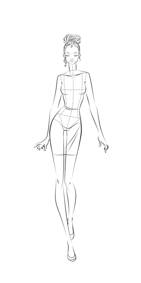 Sketches Women Poses, Fashion Model Poses Sketches, Fashion Design Sketches Body Models, Women Figures For Drawing, Fashion Drawing Body Template, Body Design Drawing Fashion, Fashion Body Template Front And Back, Mannequin Sketch Figure Drawing, Model Template Fashion Figure Drawing