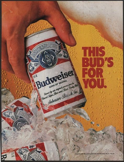 Bud Beer, Beer Advertisement, Beer Wall, Man Cave Game Room, Beer Advertising, Beer Prints, Beer Girl, Beer Ad, American Beer