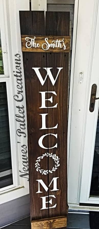 Home Sweet Home Porch Sign, Leaning Porch Signs, Welcome Porch Sign, Porch Welcome Sign, Pallet Creations, Store Image, Porch Sign, Hand Paint, Porch Signs