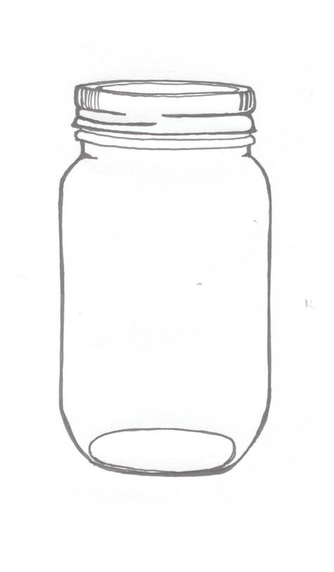 mason jar illustrations | An ink drawing of a mason jar... related to the current project at ... How To Draw A Jar, Glass Jar Drawing, Slingshot Tattoo, Mason Jar Printables, Mason Jar Clip Art, Jar Drawing, Toples Kaca, Colored Mason Jars, Hanging Mason Jars