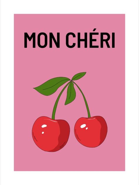 Disco Valentine, Cherry Poster, College Room Decor, 21st Party, Salon Interior Design, Cool Wall Art, Puff And Pass, Mon Cheri, Trendy Prints