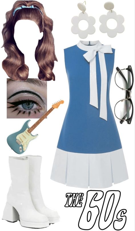 60s Era Fashion, 60s Themed Birthday Party Outfits, 60’s Inspired Outfits, Casual 60s Outfits, Priscilla Presley Inspired Outfits, 60 Style 1960s, Hairspray Outfits, 60s Gogo Fashion, 60s Outfits Aesthetic