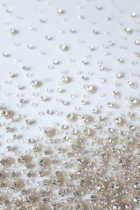 Buy Beaded Tulle Shimmering Crystals on a Champagne Tulle Online in India - Etsy Tulle Aesthetic, Bridal Background, Crystals Background, Bead Wallpaper, Beads Wallpaper, Beads Background, Beads Aesthetic, Crystal Fabric, Crystal Background