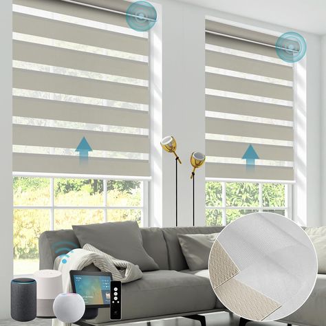 SmartWings' motorized roller blinds with SMART MOTOR can directly connecte with 5 Versions' Alexa. (Echo Plus 2nd Gen, Echo Show 2nd Gen, Echo Studio, Echo Show 10, Echo 4th Gen). And it can be controlled by App. Upgraded system offers greater authority to APP & VOICE, such as percentage control, timing schedule or routine setup. Smart motor is compatible with SmartThings, Home Assistant, Hubitat. HOMEKIT MOTOR can directly connect with HomeKit via Bluetooth. Perfect for home office. Shades With Valance, Outdoor Blinds Patios, Smart Home Office, Automatic Blinds, Blackout Roller Shades, Zebra Shades, Smart Hub, Sheer Shades, Electric Blinds