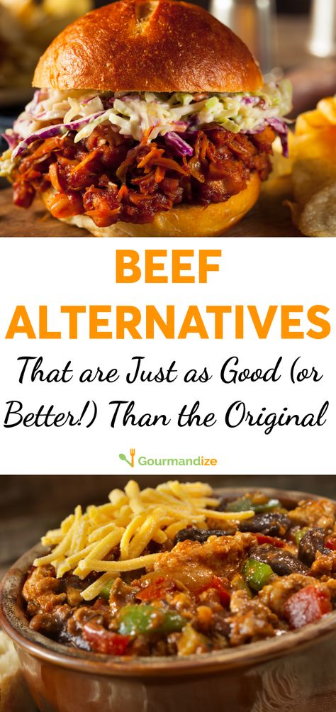 Sometimes, you've just gotta skip the beef. Here are some tasty substitutes.  #nobeef #meatalternative #vegetarian #healthyeating #dinner #dinnerideas #beefhacks #dinnerhacks Lentils As Meat Substitute, Vegetarian Roast, Vegetarian Substitutes, Meat Replacement, Cheap Meat, Burger Meat, Meat Alternatives, Meat Substitutes, Best Meat