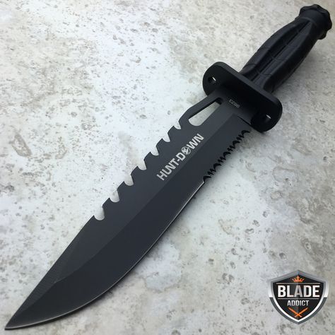 12" TACTICAL BOWIE SURVIVAL HUNTING KNIFE MILITARY Combat Fixed Blade - MEGAKNIFE Winter Ghost, Paracord Knife Handle, Curved Swords, Survival Hunting, Paracord Knife, Military Knives, Crossbow Hunting, Knives Hunting, Benchmade Knives