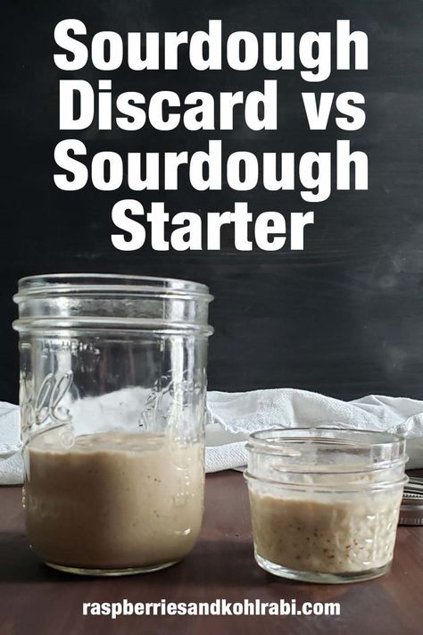 Glass jars filled with sourdough discard and sourdough starter. Recipe Using Sourdough Starter, Sourdough Bread Starter, Dough Starter, Sourdough Starter Discard Recipe, Gluten Free Sourdough, Homemade Sourdough Bread, Bread Starter, Sourdough Starter Recipe, Sourdough Baking