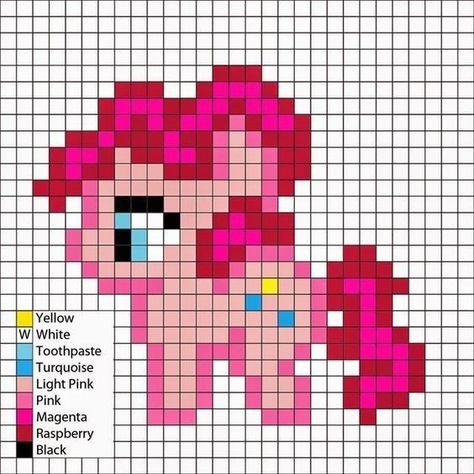 Friendship Is, Crochet Pony, Easy Perler Beads Ideas, Easy Pixel Art, Pixel Art Templates, Perler Bead Templates, Pixel Drawing, Diy Perler Bead Crafts, Pixel Art Grid