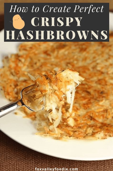 Easy Hashbrown Recipes, Shredded Hashbrown Recipes, Frozen Hashbrown Recipes, Potatoes Breakfast, Homemade Hashbrowns, Shredded Hash Browns, Crispy Hashbrowns, Brown Recipe, Hashbrown Recipes