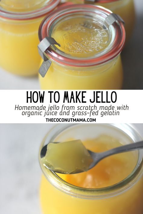 Homemade jello is simple to make and is a great way to get grass-fed gelatin into your diet! This recipe is paleo and Whole30 approved! Vegan Jello, How To Make Gelatin, Homemade Jello, How To Make Jello, Grass Fed Gelatin, Clean Desserts, Lemon Jello, Valentines Snacks, Aip Desserts