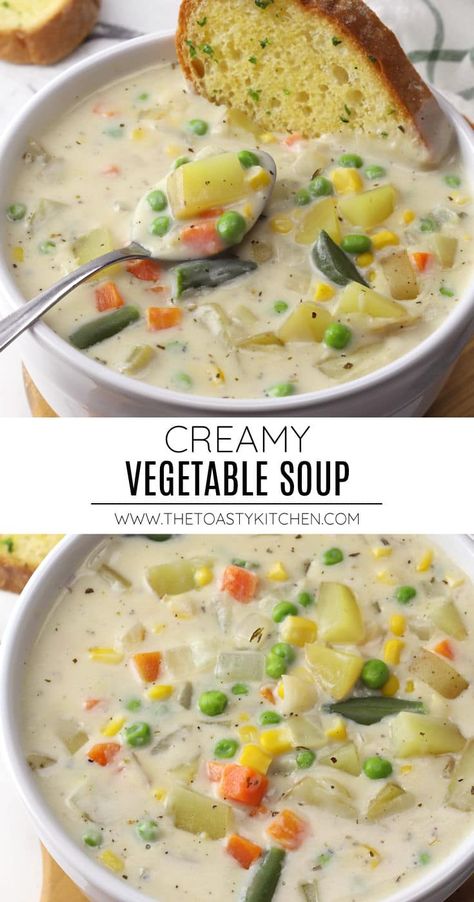 Veg Soup Recipes, Cream Of Vegetable Soup, Creamy Vegetable Soup, Veggie Soup Recipes, Vegetable Noodle Soup, Vegetable Soup With Chicken, Veg Soup, Vegetable Soup Recipes, Veggie Soup