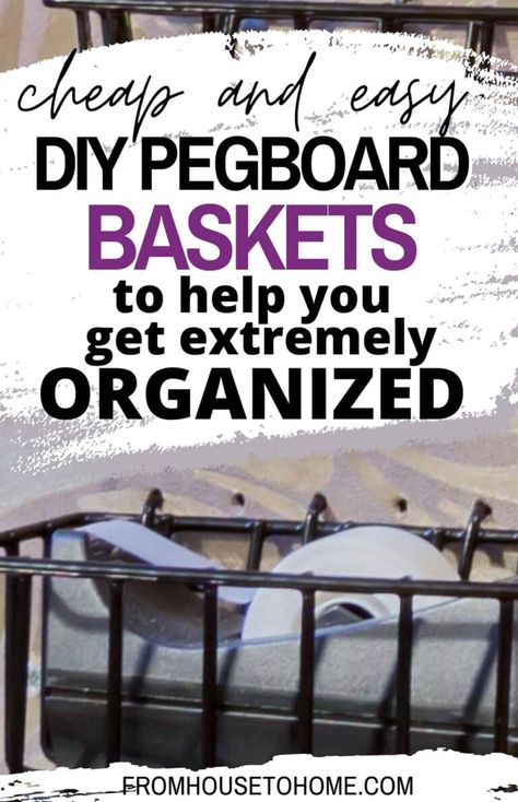 Hang Pegboard, Quilting Storage, Diy Glam Decor, Garage Pegboard, Pegboard Baskets, Pegboard Bins, Diy Pegboard, Organized Workspace, Pegboard Storage