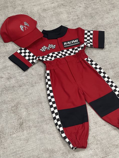 F1 Halloween Costume, Racing Jumpsuit, Racer Costume, Halloween Costume Suit, Race Suit, Red Race, Embroidered Jumpsuit, Costume For Kids, Race Car Birthday