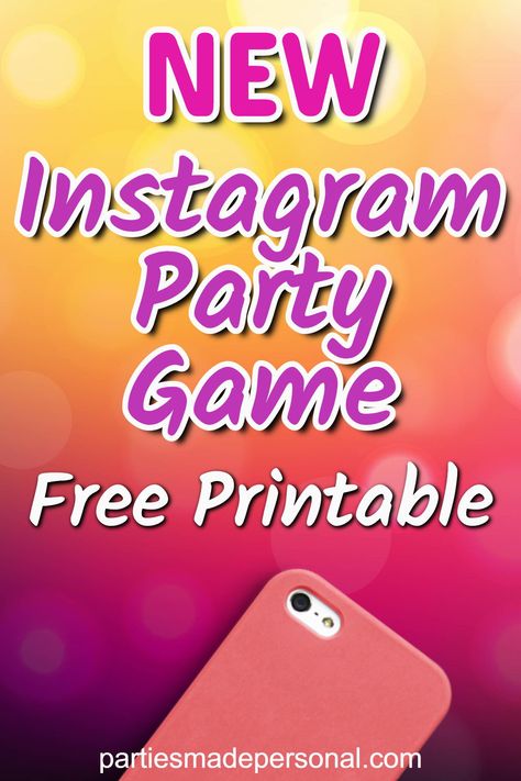 New Instagram Party Games - Free Printable. Click here to download and print. You'll love these Instagram themed party games. #instagramparty #partygames #partyprintable Instagram Party Ideas, Instagram Party Theme, Social Media Theme Party, Instagram Birthday Party, Social Media Theme, Media Party, Social Media Party, Birthday Party Decorations For Adults, Party Theme Ideas