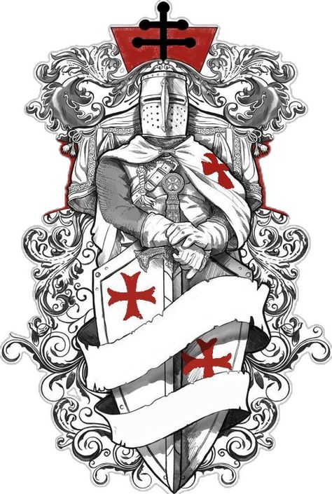 Crusader Helmet Tattoo, Crusader Tattoo Design, Templar Tattoo Design, Knights Templar Art, Crusader Knight Art, Medieval Knight Tattoo, Crusader Knight Tattoo, Templar Wallpaper, Knights Templar Tattoo