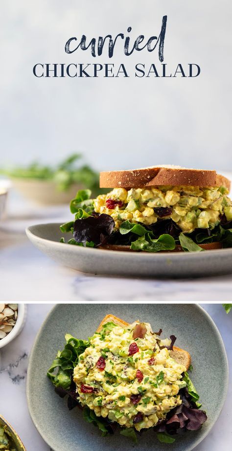 Chickpea Sandwiches, Pbwf Recipes, Chickpea Salads, Easy Chickpea Salad, Salad Sandwich Recipe, Chickpea Salad Sandwich, Vegan Sandwiches, Wfpb Recipes, Egg Salad Sandwiches