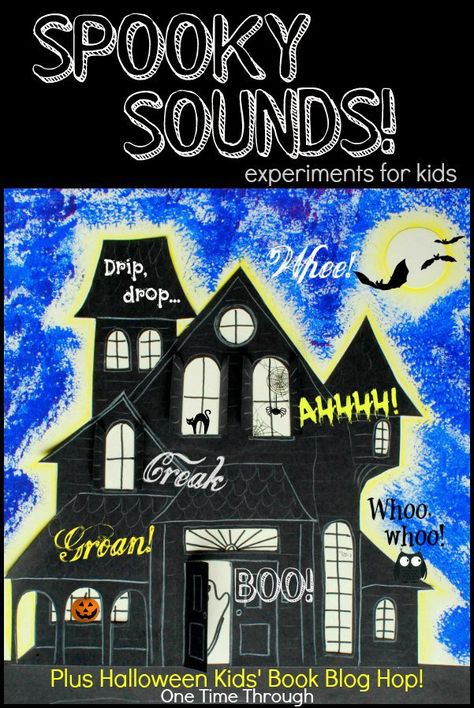 Spooky Sounds: Sound Effect EXPERIMENTS for Kids to go along with The Magic School Bus Haunted Sound Museum book/video   HUGE Halloween KIDS' Book Blog Hop! Perfect for making your own haunted house {One Time Through} #kids #Halloween #science #haunted Sound Experiments, Halloween Sounds, The Magic School Bus, Sound Science, Book Video, Experiments For Kids, Fall School, Magic School Bus, Time Kids