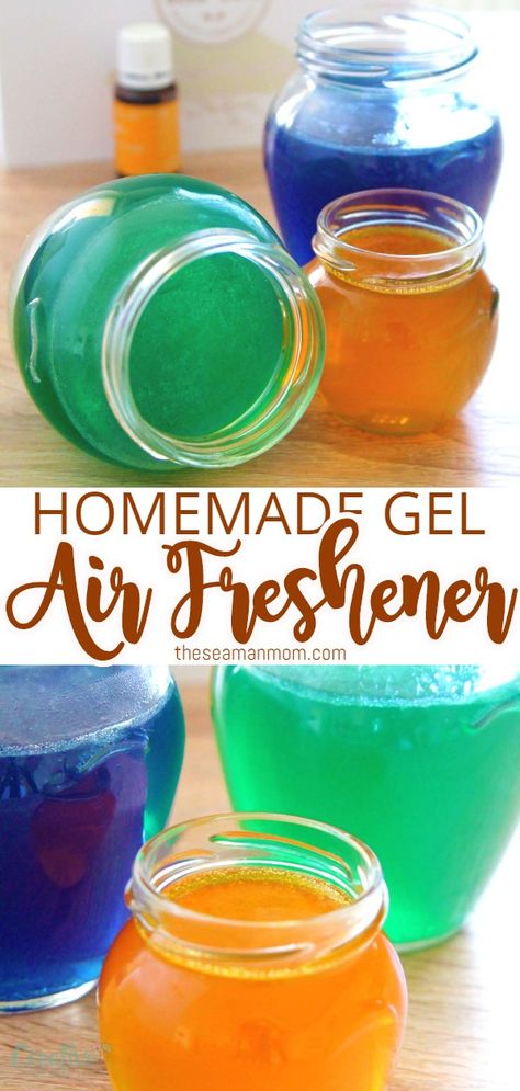 Air Freshener Diy Essential Oils, Air Freshener Recipes, Gel Air Freshener, Homemade Air Freshener, Smell Nice, Diy Air Freshener, Room Freshener, Homemade Cleaning Products, Mason Jar Lighting