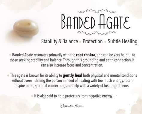 Banded Agate Crystal Meaning, Crystal Chart, Electric Witch, Banded Agate Meaning, Agate Crystal Meaning, Witchy Crystals, Pictures Of Crystals, Crystal Seashells, Agate Meaning