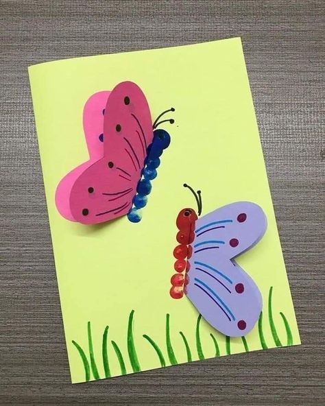 Oppgaver For Barn, Insect Crafts, Aktiviti Kanak-kanak, Spider Crafts, Toddler Arts And Crafts, Preschool Arts And Crafts, Spring Crafts For Kids, Preschool Art Activities, Aktivitas Montessori