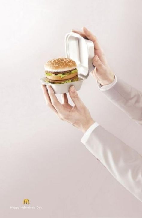 Best Not-So-Romantic Valentine’s Day Ads Advertising Inspiration, Free Mcdonalds, 광고 디자인, Publicidad Creativa, Funny Ads, Valentines Day Food, Guerilla Marketing, Creative Valentines, Food Ads