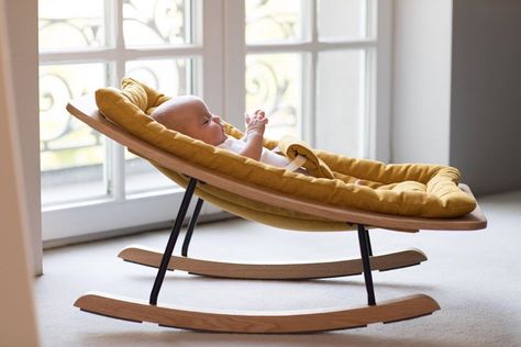 Baby rocker by Quax Find the brand at Kids Interiors Best Baby Rocker, Bench Design Outdoor, Childrens Furniture Design, Best Baby Bouncer, Baby Crib Designs, Cozy Baby Room, Crib Design, Wooden Rocker, Baby Boy Newborn Photography