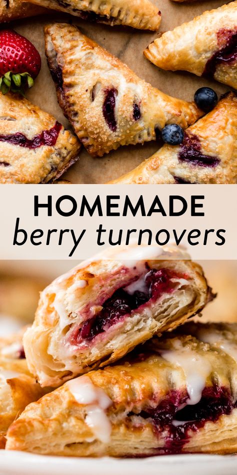 Berry Turnovers Puff Pastries, What To Do With Leftover Berries, Blackberry Turnovers With Puff Pastry, Mixed Berry Puff Pastry, Berry Puff Pastry Recipes, Berry Turnovers, Mixed Berry Filling, Berry Pastry, Berry Strudel