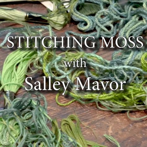 How To Make Moss, Diy Textiles Projects, Moss Aesthetic, Spring Scene, Textile Art Embroidery, Textiles Projects, Diy Embroidery Patterns, 3d Embroidery, Hand Embroidery Projects