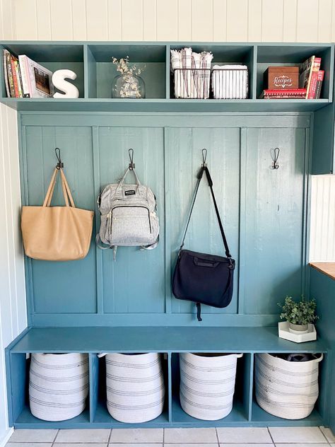 DIY Mudroom Makeover: Entryway Coat Rack Transformation - Shoe Makes New Diy Entryway Wall Organizer, Garage Coat Rack Ideas, Diy Garage Coat And Shoe Storage, Coat And Shoe Rack Entryway, Coat Shoe Rack Entryway, Diy Coat Rack Wall Entryway Shoe Storage, Hall Coat Rack Entryway, Small Coat Rack Ideas Entryway, Mudroom Ideas Entryway Diy