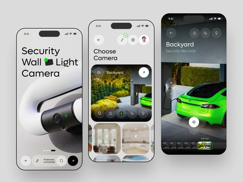 Iot Design, Camera App, Ux Design Inspiration, Smart Home Security, Farm Design, Light Camera, Work With Me, User Interface Design, Mobile App Design