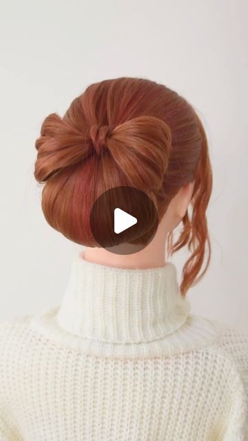 Bow Bun Hairstyle, Bun Bow, Bow Bun, Bow Season, Bow Hairstyle, Easy Updos, Dutch Braid, Creative Hairstyles, Save For Later