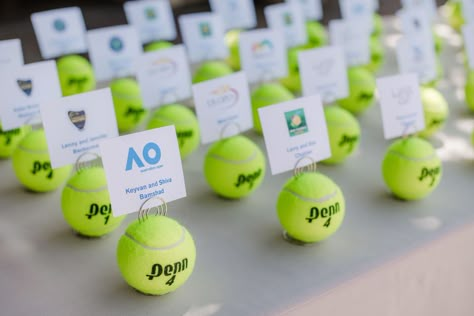 Tennis Wedding Decorations, Tennis Event Ideas, Tennis Wedding Theme, Tennis Themed Party, Tennis Decorations, Bar Mitzvah Decorations, Tennis Birthday Party, Traditional Vietnamese Wedding, Tennis Wedding