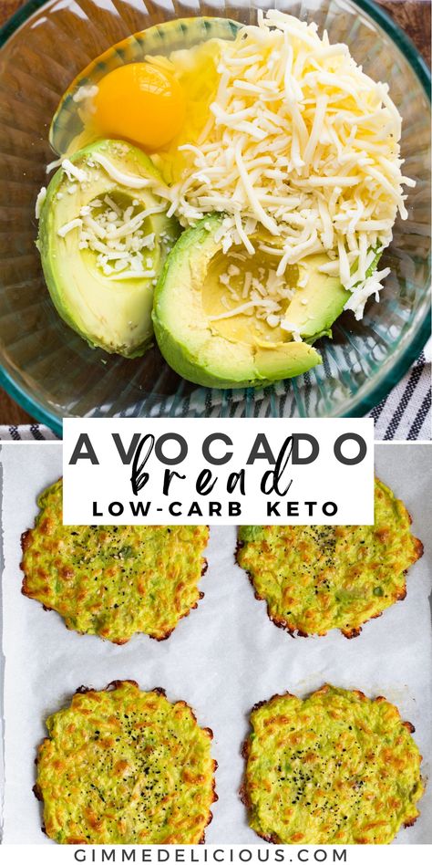 3 Ingredient Avocado Bread (Low-Carb/Keto) Avocado And Cottage Cheese Bread, Avocado Bread Keto, Avocado Fries Keto, Avocado Egg Cheese Bread, Keto Foods To Avoid, Keto Cheese Bread 3 Ingredient, Coconut Flour Keto Bread, Avocado Bread Egg, Bread Free Meals