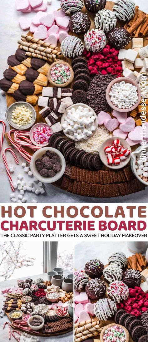 A Hot Chocolate Charcuterie Board makes it easy for your holiday guests to make their own rich and delicious drink recipe. Aesthetic Hot Chocolate, Hot Chocolate Charcuterie Board, Hot Chocolate Aesthetic, Hot Chocolate Charcuterie, Chocolate Charcuterie Board, Chocolate Charcuterie, Hot Chocolate Desserts, Christmas Hot Chocolate Bar, Chocolate Aesthetic