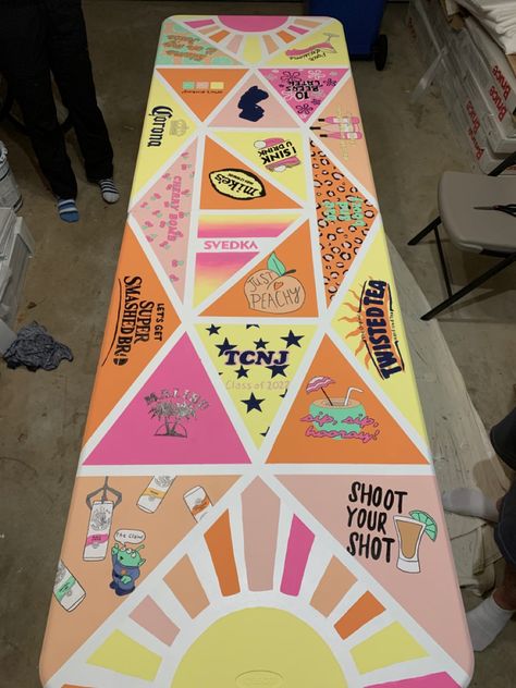 Beer Pong Diy Table, Drinking Pong Table, Customized Beer Pong Table, Easy Pong Table Ideas, Lets Get Hammered Shark Pong Table, Fireball Pong Table, Halloween Pong Table, Beer Dye Table Painting, Foldable Beer Pong Table Diy