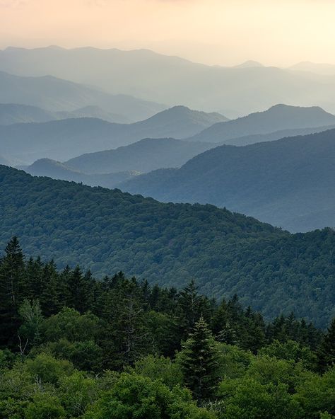 Blue Ridge Mountains Art, Mountain Layers, Mountain Tattoo Simple, Distant Mountains, Mountain Aesthetic, Mountains Aesthetic, Blue Ridge Mountain, Nc Mountains, Countryside House