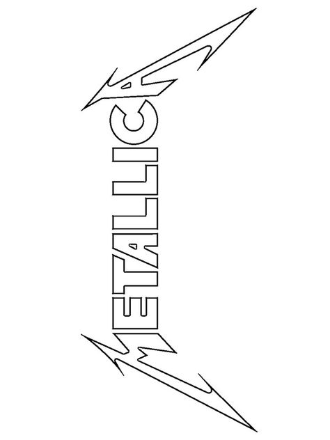 Metallica Drawing Logo, Metallica Painting Ideas, Metallica Drawing Easy, Metalica Drawing, Metallica Symbol, Metallica Logo Tattoo, Metallica Svg, Singers Collage, Metallica Logo Design