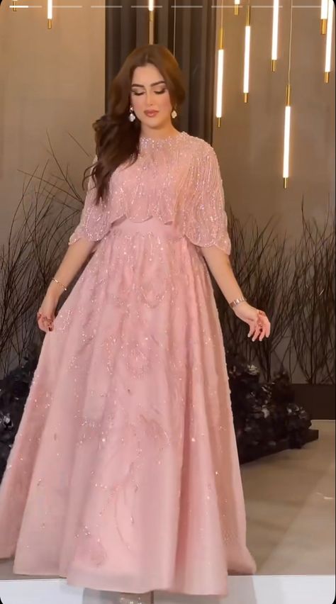 Pastel Pink Gown, Pink Frock, Pink Dress Outfit, Party Wear Long Gowns, Mayon Dresses, فستان زهري, Masquerade Ball Gown, Long Suit, Party Wear Gowns