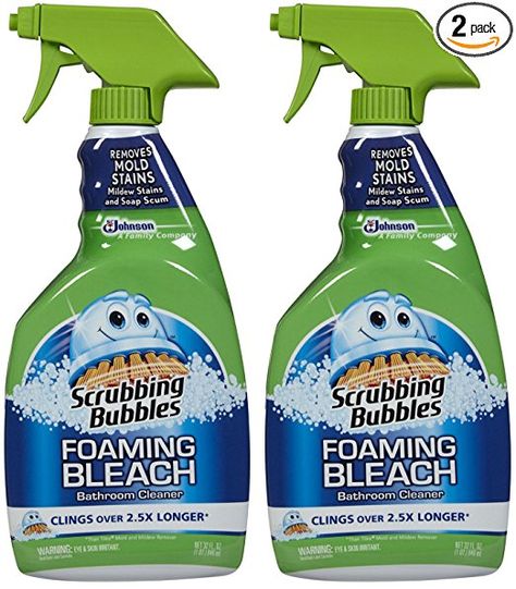 Bathroom Surfaces, Remove Yellow Stains, Cleaning With Bleach, Scrubbing Bubbles, Mildew Stains, Cleaning Stuff, Tub Cleaner, Diy Plant Stand, Bathroom Cleaner