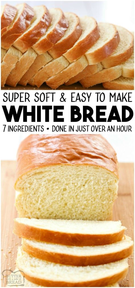 Easy White Bread Recipe, White Sandwich Bread, Pembuat Roti, White Bread Recipe, Sandwich Bread Recipes, Make Bread, Best Bread Recipe, Bread Machine Recipes, Easy Bread Recipes