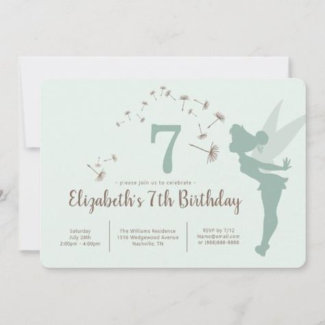 Tinker Bell Birthday, Tinkerbell Invitations, Christening Themes, Invitation Disney, Pink Invitation, Tinkerbell Party, Fairy Birthday Party, Disney Birthday, Fairy Birthday