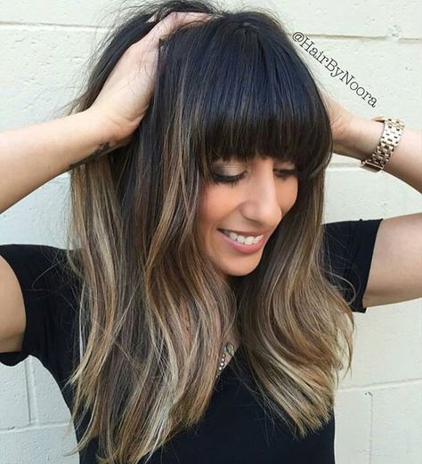 Subtle ombré Brown Hair With Caramel Highlights, Layered Haircuts With Bangs, Long Layered Haircuts, Fresh Hair, Long Hair With Bangs, Haircuts For Long Hair, Haircuts With Bangs, Layered Haircuts, Great Hair