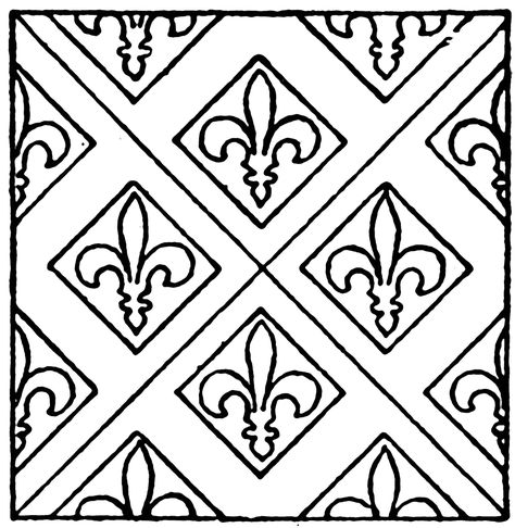 Medieval Stained Glass Patterns | Medieval Tile Pattern | ClipArt ETC Stained Glass Coloring Pages, Medieval Ceramics, Medieval Stained Glass, Medieval Pattern, Horse Coloring Pages, Tile Stencil, Pattern Coloring Pages, Faux Stained Glass, Tile Pattern