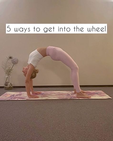 Ania Tippkemper on Instagram: "How do you get into your wheel pose? Here are 5 ways to try out! Which way is your favourite one? Wearing @aloyoga 🎶 Carl Storm, with you in the morning #wheelpose #wheel #yoga #yogapose #yogainspiration #yogapractice #yogaathome #yogaaddict #yogalove #yogini #yogagirl" How To Wheel Pose, Wheel Pose Yoga Sequence, How To Do Wheel Pose Yoga, Wheel Yoga Pose, Yoga Transitions, Wheel Yoga, Wheel Pose Yoga, Night Yoga, Wheel Pose