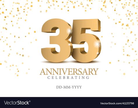 3d Numbers, Numbers Poster, Party Vector, Birthday Logo, Anniversary Logo, 4th Anniversary, Anniversary Event, 35th Anniversary, Event Party