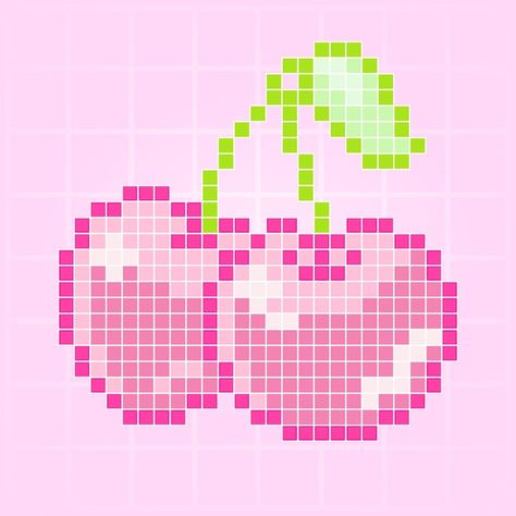 Pixel Kawaii, Easy Pixel Art, Pixel Art Templates, Pixel Drawing, Perler Bead Templates, Diy Perler Bead Crafts, Perler Crafts, Pixel Crochet, Pix Art