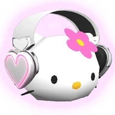 yo escuchando iso.data Hello Kitty, Kitty, Twitter, Pink