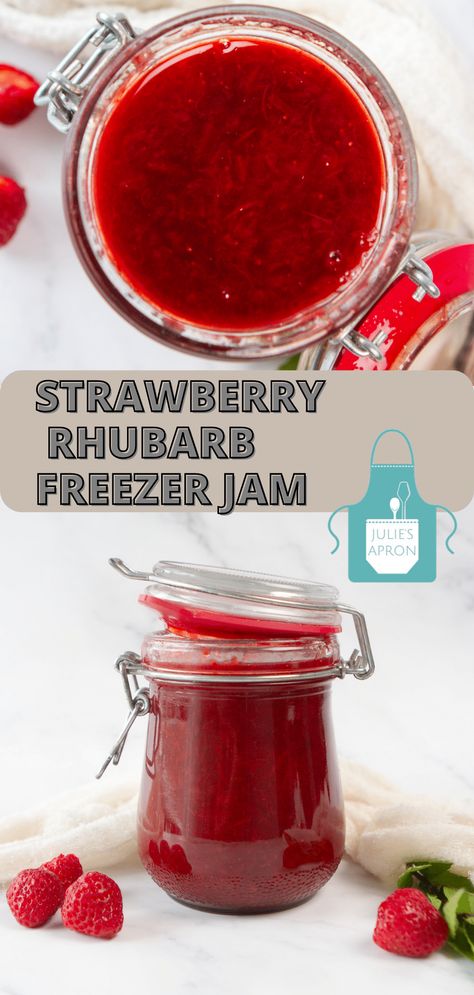 STRAWBERRY RHUBARB FREEZER JAM